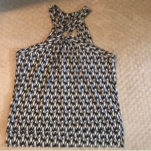 Geo print halter top
